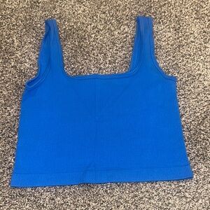 5/$20 Vibrant Blue Women's Crop Top